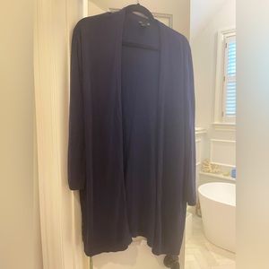 Cardigan sweater, longer length